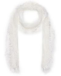 Blumarine - Fringed Crochet Scarf - Lyst