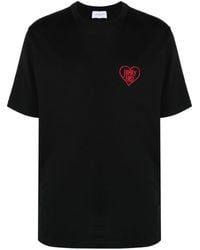 FAMILY FIRST - Logo-embroidered Cotton T-shirt - Lyst