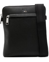 BOSS - Borsa Messenger Con Logo Goffrato - Lyst