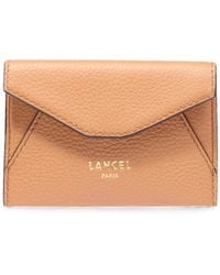 Lancel - S Flap-Envelope Stamped-Logo Clutch Bag - Lyst