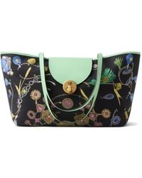 Versace - Vivian Printed Small Canvas Tote - Lyst