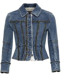 Hellessy - Kai Braided-Trim Denim Jacket - Lyst