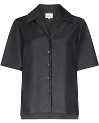 Loulou de Saison - Boa Cuban Collar Pleat Shirt - Lyst