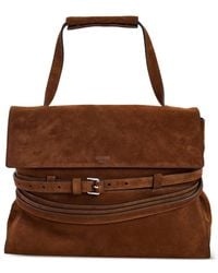 Moschino - Tie Me Buckle-Detail Suede Tote Bag - Lyst