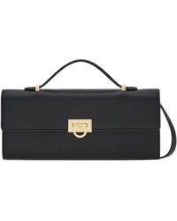 Ferragamo - Gancini-Detail Pebbled-Leather Shoulder Bag - Lyst