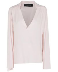 FEDERICA TOSI - V-Neck Blouse - Lyst