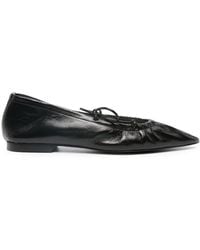 Bimba Y Lola - Pointed-toe Leather Ballerina Shoes - Lyst