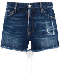 DSquared² - Rebels Shorts Met Uitgesneden Details - Lyst