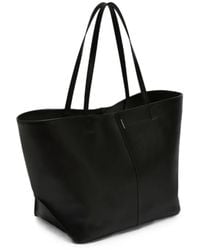 Jil Sander - Linea Large Leather Tote Bag With Centre Piping And Embossed Logo - Lyst