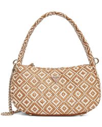 Guess - Vikky Woven-Patterned Shoulder Bag - Lyst