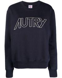 Autry - Logo-embroidered Cotton Jumper - Lyst