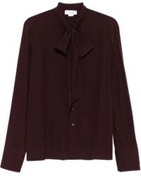 Stella McCartney - Camisa de seda con lazo - Lyst