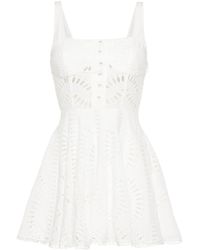 Charo Ruiz - Robe courte Lina à broderie anglaise - Lyst