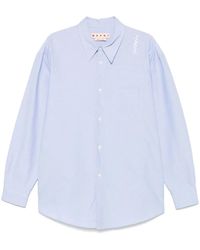 Marni - Logo-Embroidered Shirt - Lyst