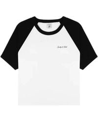Sporty & Rich - Logo-Print Raglan-Sleeve T-Shirt - Lyst