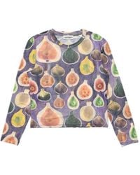 Carne Bollente - The Fig Dig Printed Long-Sleeve T-Shirt - Lyst