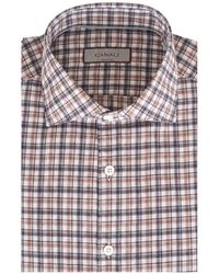 Canali - Check-Pattern Shirt - Lyst