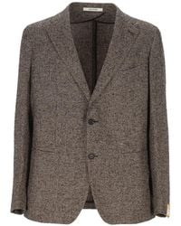 Tagliatore - Tweed Single-Breasted Blazer - Lyst