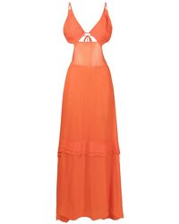 Amir Slama - Robe Longue À Effet De Transparence - Lyst