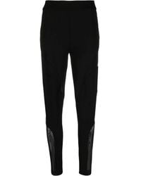 Philipp Plein - Sheer-Panel Ribbed Stretch Leggings - Lyst