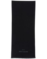 Paul & Shark - Bufanda Con Logo Bordado Y Flecos - Lyst