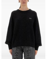 ROTATE BIRGER CHRISTENSEN - Lightweight Knit Sweater With Logo Detail - Lyst