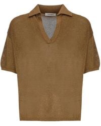 Kangra - Metallic-Effect Polo-Collar T-Shirt - Lyst