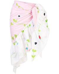 Cynthia Rowley Sarong Met Borduurwerk - Roze