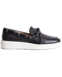 Giuseppe Zanotti - Alfred Grained-leather Boat Shoes - Lyst