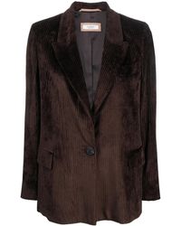 Peserico - Tailored Corduroy Single-Brested Blazer - Lyst
