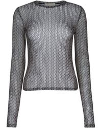 iBlues - Semi-Sheer Long-Sleeve Top - Lyst