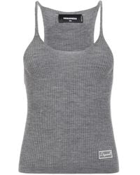 DSquared² - Camiseta Sin Mangas De Punto - Lyst