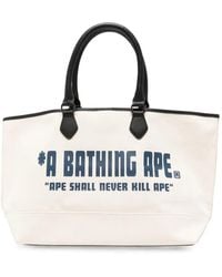 A Bathing Ape - A Bathing Ape Canvas Tote Bag M - Lyst