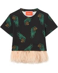 La DoubleJ - La Scala T-Shirt mit Blumen - Lyst