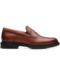 Clarks - Burchill Penny Leather Loafers - Lyst