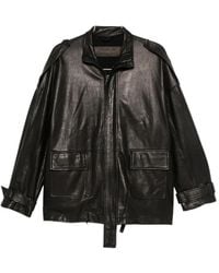 Giorgio Brato - Leather Epaulette Jacket - Lyst