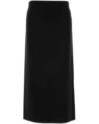 Jil Sander - Maxi-Rok Met Split - Lyst