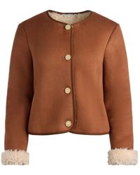Alice + Olivia - Alma Vegan Suede Teddy Jacket - Lyst