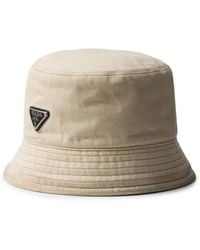 Prada - Worn Bull-Denim Bucket Hat - Lyst
