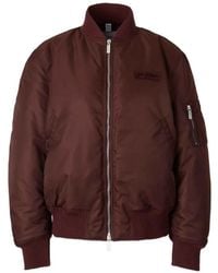 Off-White c/o Virgil Abloh - Logo-Patch Zip-Up Bomber Jacket - Lyst