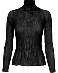 Issey Miyake - Oberteil Mit Stehkragen - Lyst