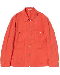 AURALEE - Button-Up Patch-Pocket Jacket - Lyst