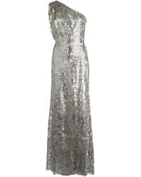 Tadashi Shoji Asymmetrische Avondjurk - Grijs