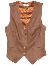Elisabetta Franchi - Linen Blend Vest - Lyst