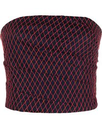 Tory Burch - Diamond-Stitch Wrapped Bandeau Top - Lyst