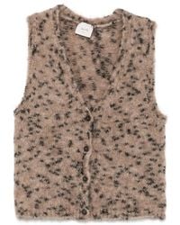 Alysi - Chaleco Con Motivo De Leopardo Y Botones - Lyst