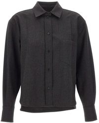 Victoria Beckham - Vb-Embroidered Cropped Shirt - Lyst