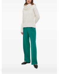 Sisley - Off-The-Shoulder Knitted Sweater - Lyst