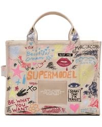 Marc Jacobs - The Medium Punk Scribble Canvas Tote Bag - Lyst