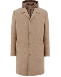 Canali - Hooded Single-Breasted Coat - Lyst